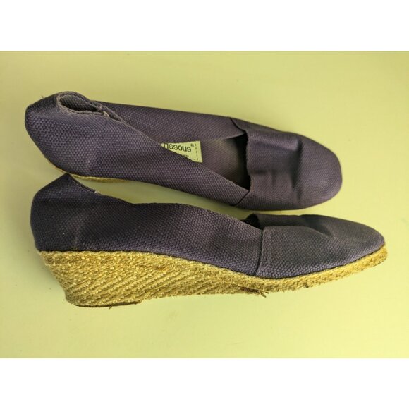 Vintage Andre Assous Purple Espadrilles Women's Sz 6, 6.5 Canvas Rope Heel Spain - Picture 10 of 16